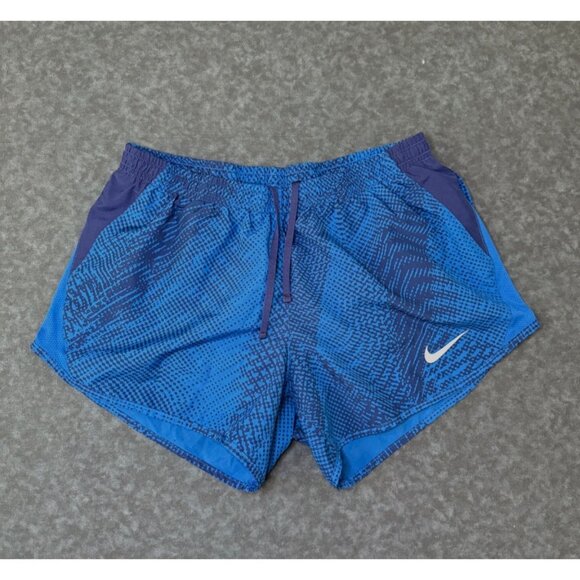 Nike Dri-Fit Shorts Blue/Black Pattern Women's Small - 3.5in Inseam - Picture 1 of 7